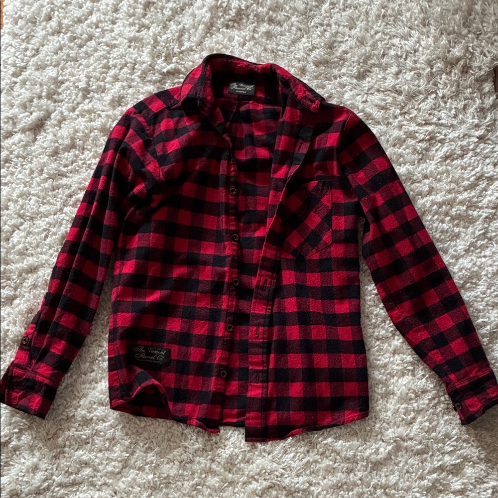 Men's Red Buffalo Vermont Flannel Co Shirt